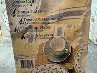Porseleinen servies diner set - 30 st - country fair - afbeelding 4 van  4