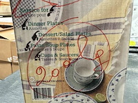 Porseleinen servies diner set - 30 st - country fair - afbeelding 3 van  3