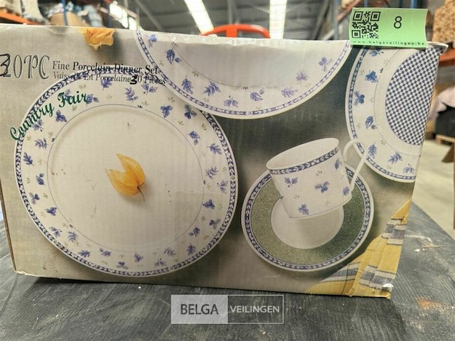 Porseleinen servies diner set - 30 st - country fair - afbeelding 1 van  3