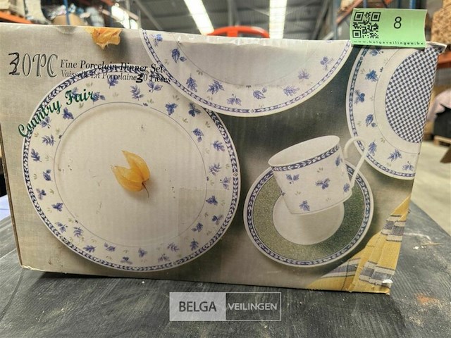 Porseleinen servies diner set - 30 st - country fair - afbeelding 2 van  3