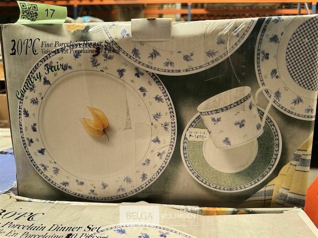 Porseleinen servies diner set - 30 st - country fair - afbeelding 1 van  3