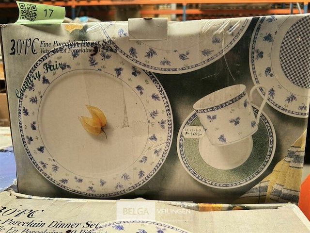 Porseleinen servies diner set - 30 st - country fair - afbeelding 2 van  3