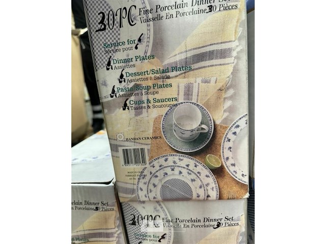 Porseleinen servies diner set - 30 st - country fair - afbeelding 3 van  3