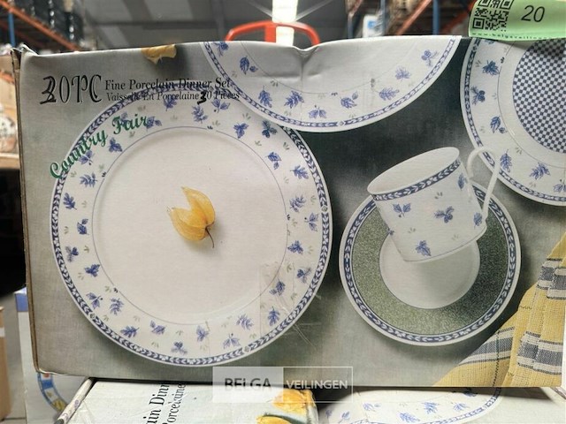 Porseleinen servies diner set - 30 st - country fair - afbeelding 1 van  4