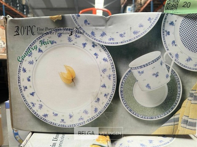 Porseleinen servies diner set - 30 st - country fair - afbeelding 2 van  4