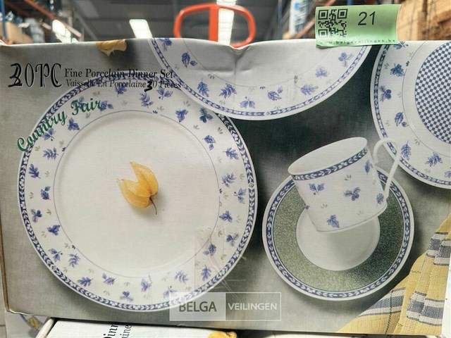 Porseleinen servies diner set - 30 st - country fair - afbeelding 1 van  2