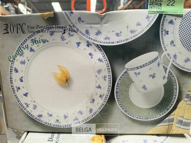 Porseleinen servies diner set - 30 st - country fair - afbeelding 2 van  4