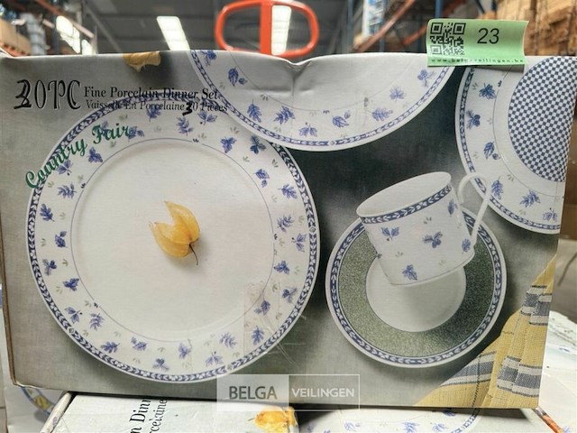 Porseleinen servies diner set - 30 st - country fair - afbeelding 1 van  2