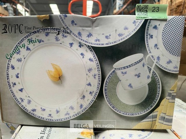 Porseleinen servies diner set - 30 st - country fair - afbeelding 2 van  2