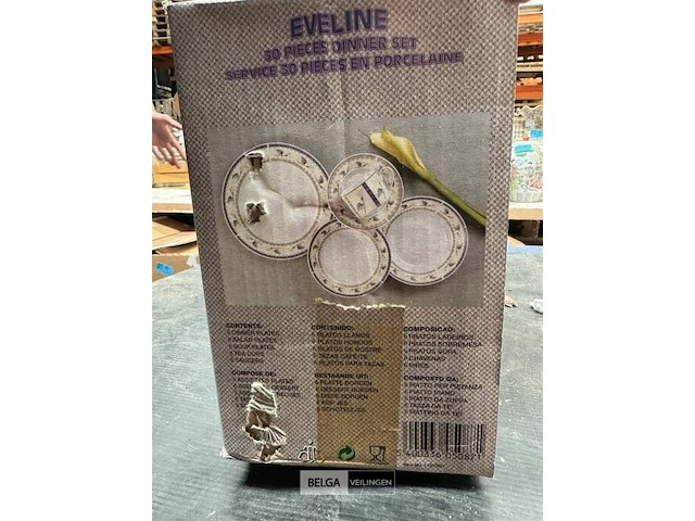 Porseleinen servies diner set - 30 st - eveline - afbeelding 3 van  4