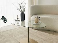 Porto salontafel | gehard glas | transparant, goud - afbeelding 3 van  7