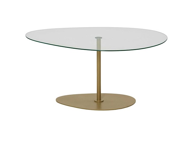 Porto salontafel | gehard glas | transparant, goud - afbeelding 7 van  7