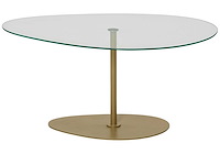 Porto salontafel | gehard glas | transparant, goud - afbeelding 7 van  7