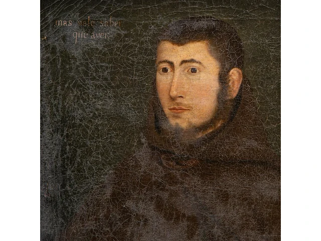Portrait of a spanish monk, oil on canvas 68 x 58 cm. (26.76 x 22.82 in.), frame: 85 x 75 cm. (33.46 x 29.53 in.) - afbeelding 4 van  5