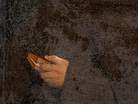 Portrait of a spanish monk, oil on canvas 68 x 58 cm. (26.76 x 22.82 in.), frame: 85 x 75 cm. (33.46 x 29.53 in.) - afbeelding 5 van  5