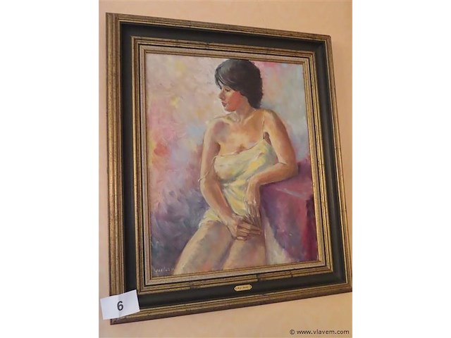 Portret olie op doek - afbeelding 1 van  3
