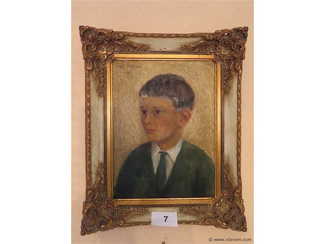 Portret olie op doek - afbeelding 1 van  3