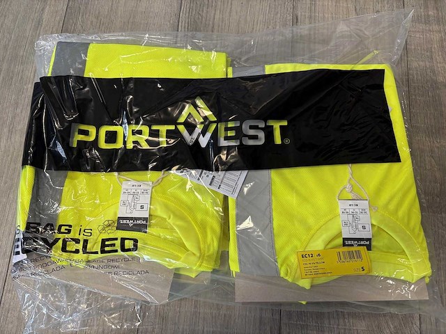Portwest - ec12 - t-shirt hi vis yellow maat 2xl (20x) - afbeelding 2 van  2