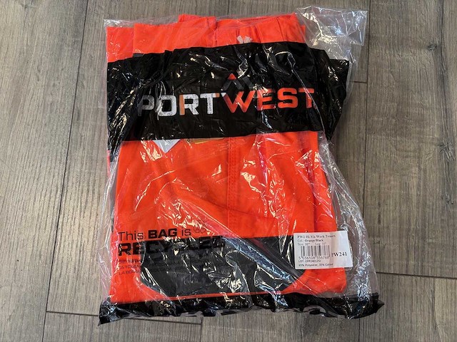Portwest - pw241 - broek hi vis maat 58 (12x) - afbeelding 2 van  2