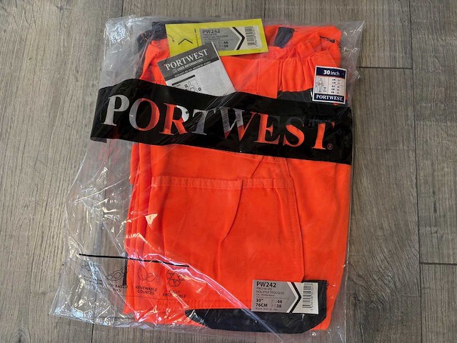 Portwest - pw242 - werkbroek hi vis holster pockets maat 48 (7x) - afbeelding 1 van  1