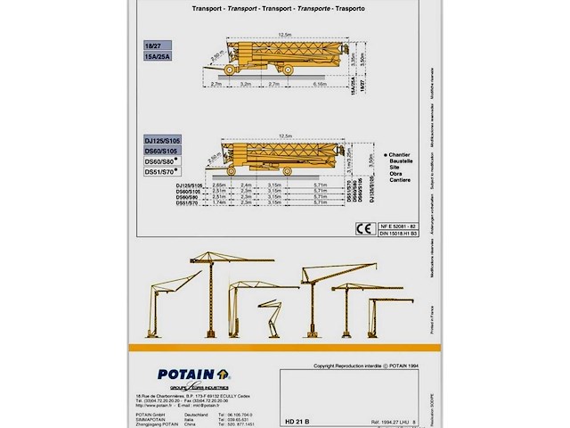 Potain hd21b mobiele torenkraan - afbeelding 14 van  21