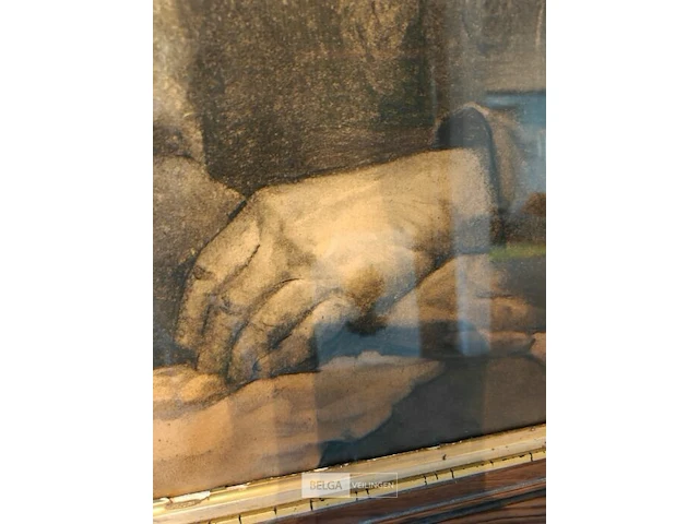 Potlood en krijt op papier, eugene broerman - afbeelding 3 van  3