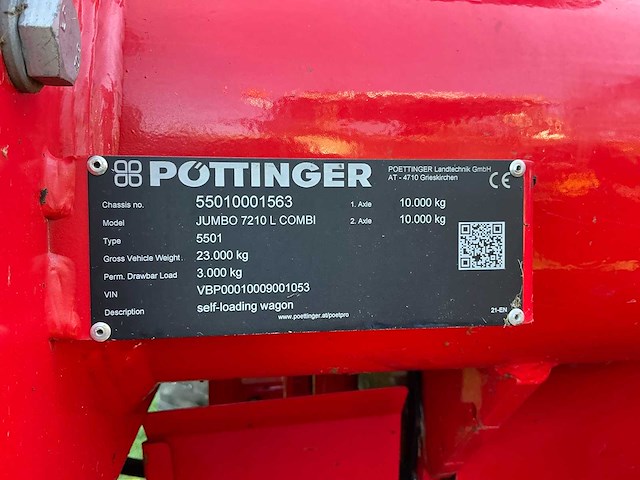 Pottinger jumbo 7210 combiline opraapwagen - afbeelding 24 van  25