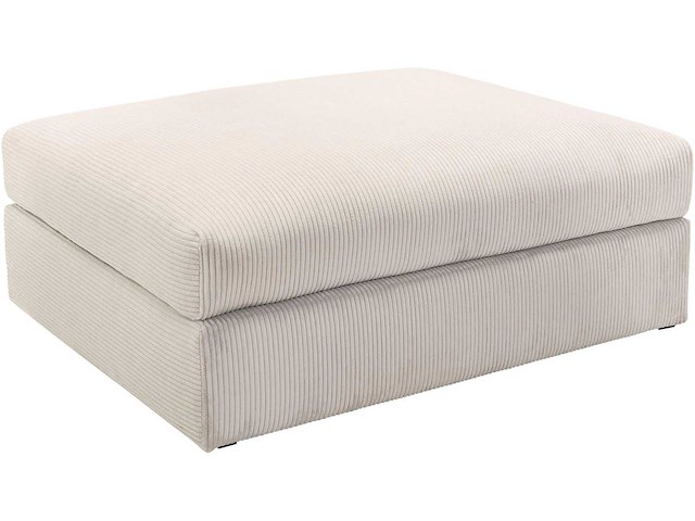 Pouf - beige stof met koord - afbeelding 2 van  9