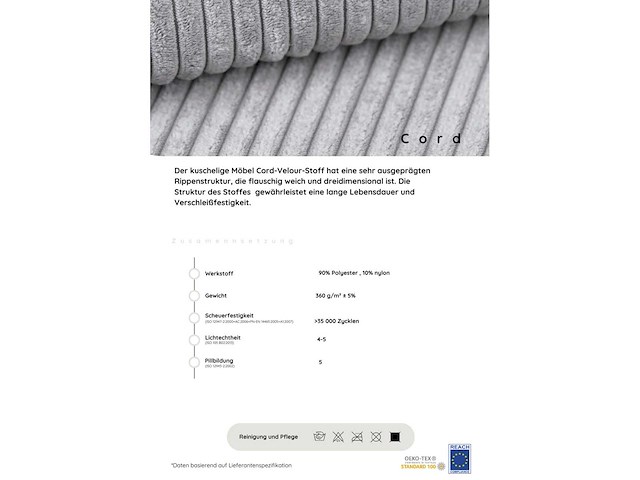 Pouf - beige stof met koord - afbeelding 6 van  9