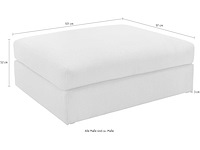 Pouf - beige stof met koord - afbeelding 8 van  9
