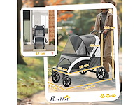 Poussette pour chiens pliable pour grands chiens & chats jusqu'à 30 kg - afbeelding 4 van  8