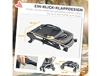 Poussette pour chiens pliable pour grands chiens & chats jusqu'à 30 kg - afbeelding 6 van  8