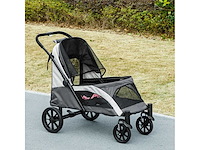 Poussette pour chiens pliable pour grands chiens & chats jusqu'à 30 kg - afbeelding 7 van  8