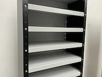Povag omp-326.01 legbordkast - 12 legborden - 1980x600x300mm zwart/grijs