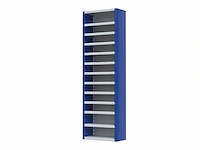 Povag omp-326.01 legbordkast - 12 legborden - 1980x600x300mm zwart/grijs - afbeelding 2 van  2