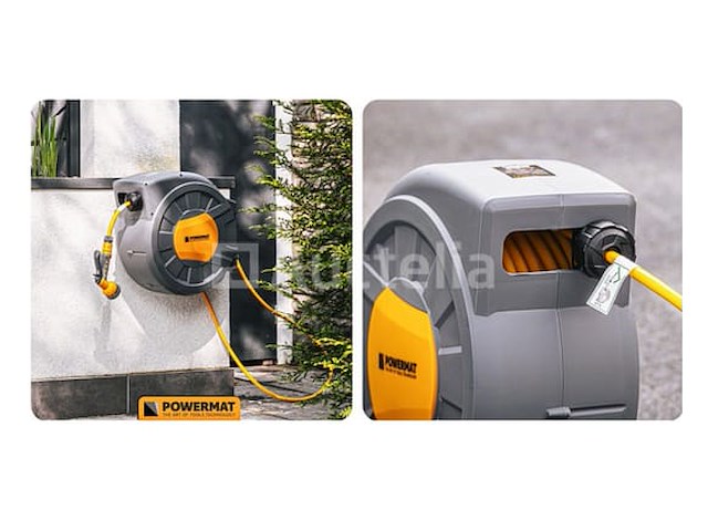 Powermat 20 m automatische tuinslangspoel met accessoires - afbeelding 3 van  3