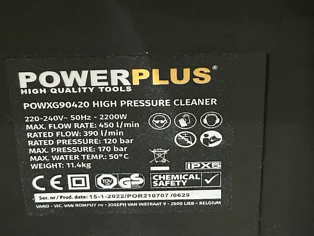 Powerplus hogedrukreiniger - afbeelding 4 van  5