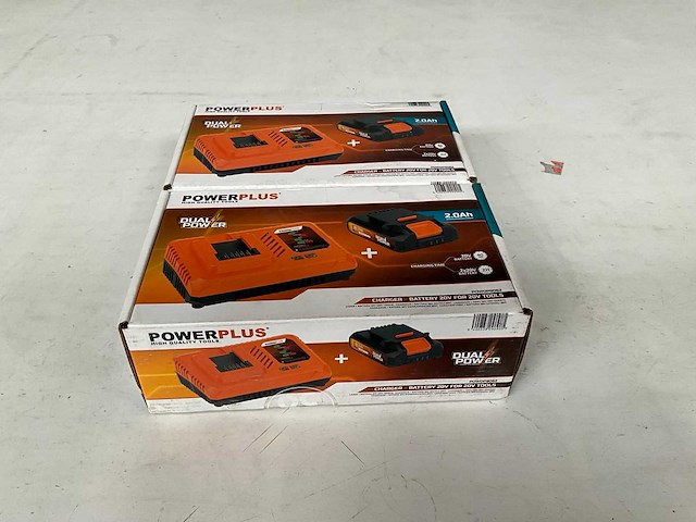 Powerplus lader met accu 20v (2x) - afbeelding 2 van  5