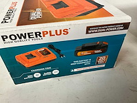 Powerplus lader met accu 20v (2x) - afbeelding 5 van  5
