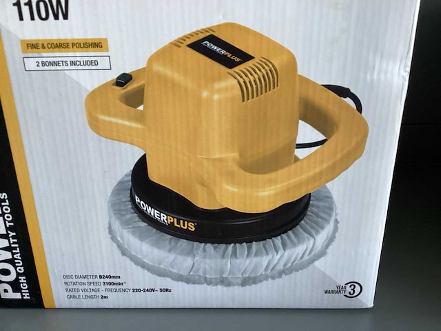 Powerplus polijstmachine 110w, 240mm - afbeelding 2 van  5