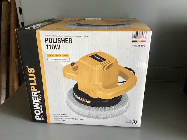 Powerplus polijstmachine 110w, 240mm - afbeelding 1 van  5