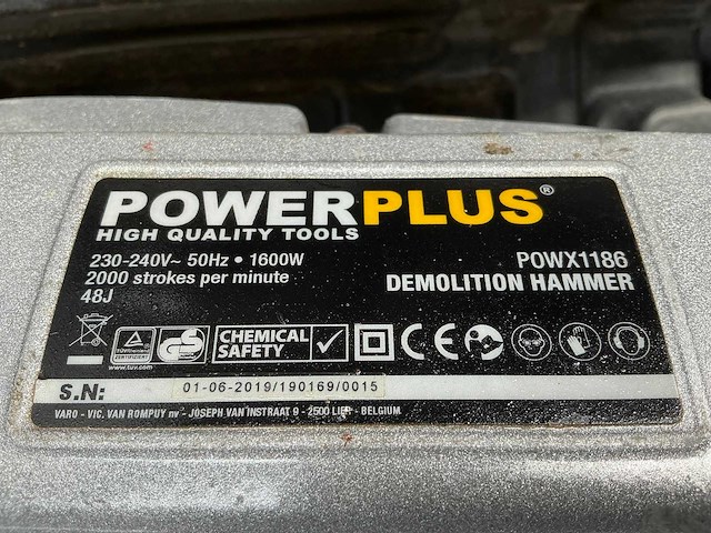 Powerplus powx1186 breekhamer - afbeelding 4 van  4