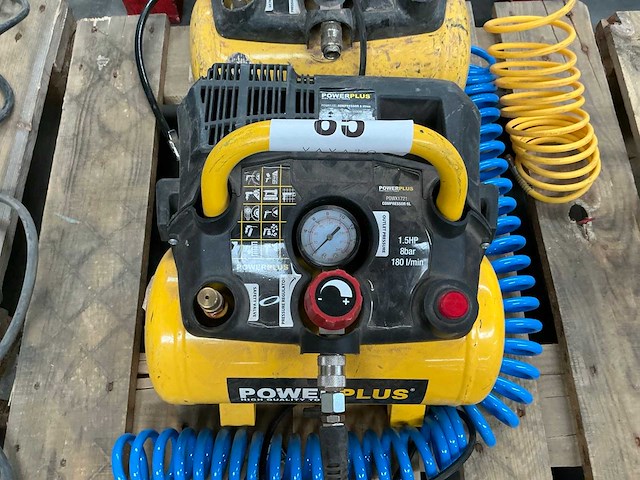 Powerplus powx1721 luchtcompressor (2x) - afbeelding 2 van  3