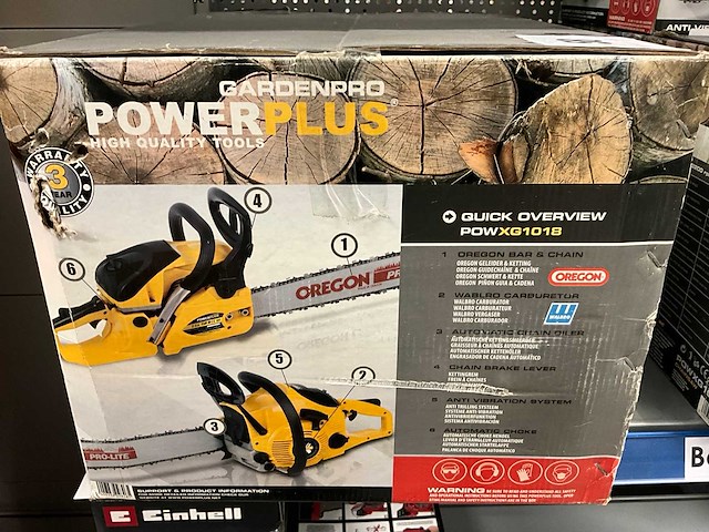 Powerplus powxg1018 kettingzaag - afbeelding 2 van  2