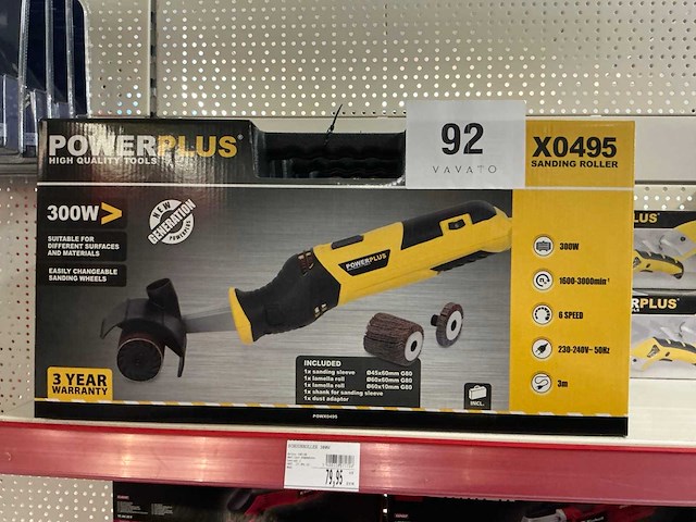 Powerplus x0495 elektrische schuurroller (3x) - afbeelding 2 van  4