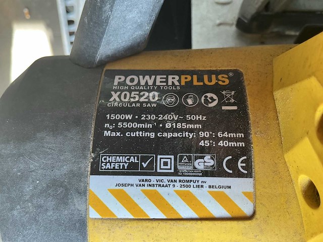 Powerplus x0520 afkortzaag - afbeelding 2 van  2