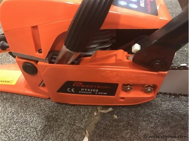 Powertech benzine kettingzaag 52cc - afbeelding 2 van  6