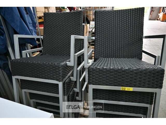 Poyrattan tuinstoelen (10x) - afbeelding 1 van  3