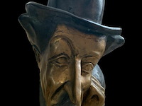 Prachtig bronzen hoofd charlie chaplin - afbeelding 1 van  4