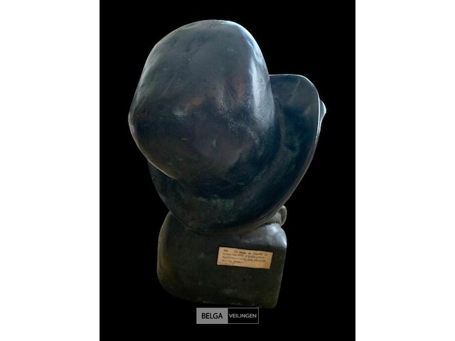 Prachtig bronzen hoofd charlie chaplin - afbeelding 3 van  4